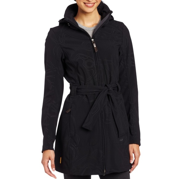 Lole Jackets & Blazers - LOLE Women’s Black Glowing Jacket Softshell Fleece lined Hooded Peacoat - Small